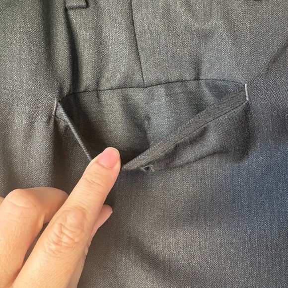 Cuseri Italia, size 38, 100% wool grey dress pants. Straight leg. - Picture 5 of 9